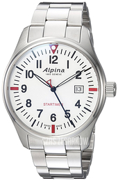 Alpina Startimer Biały/Stal Ø42 mm AL-240S4S6B