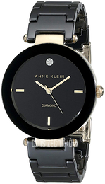 Anne Klein Diamond Czarny/Stal w odcieniu złota Ø33 mm AK/1018BKBK