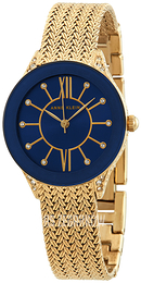 Anne Klein Crystal Niebieski/Stal w odcieniu złota Ø30 mm AK/2208NVGB