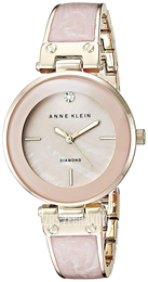 Anne Klein Diamond Różowy/Stal w odcieniu złota Ø34 mm AK/2512LPGB