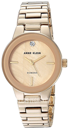 Anne Klein Diamond Beżowy/Stal w odcieniu złota Ø30 mm AK/2670TMGB