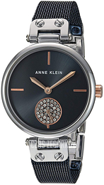 Anne Klein Crystal Czarny/Stal Ø34 mm AK/3001BLRT