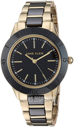 Anne Klein Bracelet Czarny/Stal w odcieniu złota Ø34 mm AK/3160BKGB