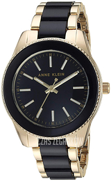 Anne Klein Bracelet Czarny/Stal w odcieniu złota Ø37.5 mm AK/3214BKGB