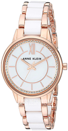 Anne Klein Bracelet Biały/Stal w kolorze różowego złota Ø32 mm AK/3344WTRG