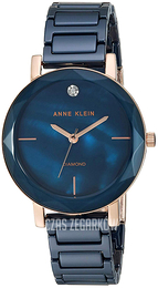 Anne Klein Diamond Niebieski/Stal w kolorze różowego złota Ø32 mm AK/3364NVRG