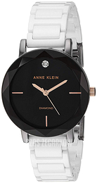 Anne Klein Diamond Czarny/Stal Ø32 mm AK/3365GYWT