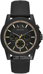 Armani Exchange Outerbanks Czarny/Guma Ø44 mm AX1343