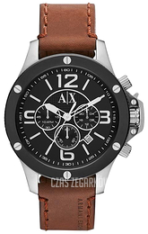 Armani Exchange Well Worn Czarny/Skóra Ø52 mm AX1500