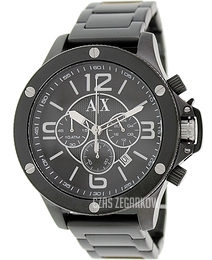 Armani Exchange Well Worn Czarny/Stal Ø48 mm AX1503