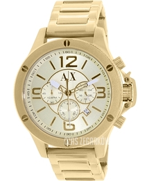 Armani Exchange Street Żółte złoto/Stal w odcieniu złota Ø48 mm AX1504