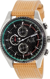 Armani Exchange Street Czarny/Skóra Ø43 mm AX1608