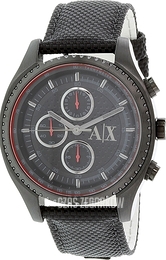 Armani Exchange The Driver Czarny/Skóra Ø45 mm AX1610