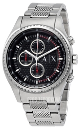 Armani Exchange The Driver Czarny/Stal Ø45 mm AX1612