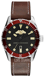 Armani Exchange Covert Czarny/Skóra Ø42 mm AX1712