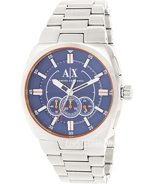 Armani Exchange Dress Niebieski/Stal Ø48 mm AX1800