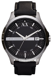 Armani Exchange Hampton Czarny/Skóra Ø47 mm AX2101