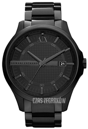 Armani Exchange Hampton Czarny/Stal Ø46 mm AX2104