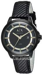 Armani Exchange Czarny/Skóra Ø44 mm AX2266