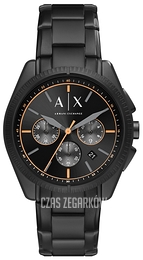 Armani Exchange Giacomo Czarny/Stal Ø43 mm AX2852