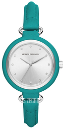 Armani Exchange Madeline Srebrny/Skóra Ø38 mm AX4234
