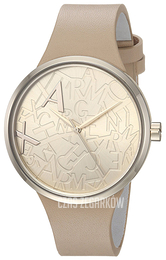 Armani Exchange Street Żółte złoto/Skóra Ø38 mm AX4506