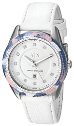 Armani Exchange Classic Biały/Skóra Ø36 mm AX5437