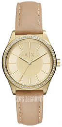 Armani Exchange Dress Żółte złoto/Skóra Ø36 mm AX5443