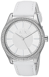 Armani Exchange Dress Srebrny/Skóra Ø36 mm AX5445