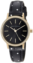 Armani Exchange Dress Czarny/Skóra Ø30 mm AX5543