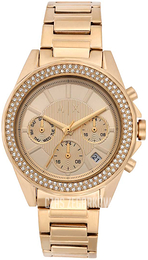 Armani Exchange Drexler Żółte złoto/Stal w odcieniu złota Ø38 mm AX5651