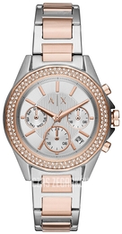Armani Exchange Lady Drexler Srebrny/Stal w kolorze różowego złota Ø38 mm AX5653