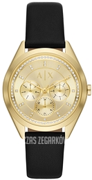 Armani Exchange Lady Giacomo Zloty/Skóra Ø38 mm AX5656