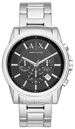 Armani Exchange Czarny/Stal Ø44 mm AX7100