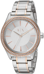 Armani Exchange Nicolette Srebrny/Stal w kolorze różowego złota Ø36 mm AX7103