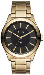 Armani Exchange Dress Czarny/Stal w odcieniu złota Ø44 mm AX7104