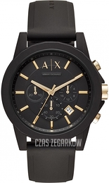 Armani Exchange Outerbanks Czarny/Guma Ø45 mm AX7105