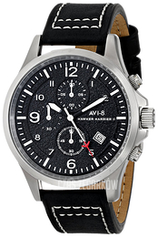 AVI-8 Hawker Harrier II Czarny/Skóra Ø42 mm AV-4001-01