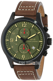 AVI-8 Hawker Harrier II Zielony/Skóra Ø42 mm AV-4001-04