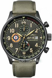 AVI-8 Hawker Hurricane Szary/Skóra Ø42 mm AV-4011-0E