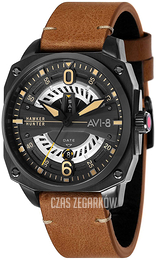 AVI-8 Hawker Hunter Czarny/Skóra Ø45 mm AV-4057-04