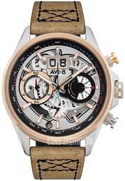 AVI-8 Hawker Harrier Ii Biały/Skóra Ø43.9 mm AV-4065-02