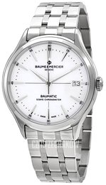 Baume & Mercier Clifton Biały/Stal Ø40 mm M0A10505