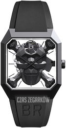 Bell & Ross Br 01 Szkieletowa tarczy/Guma BR-01-CYBER-SKULL