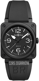 Bell & Ross Instruments Czarny/Guma BR-03-92-BLACK-MATTE
