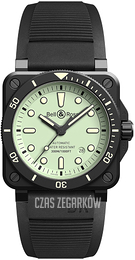 Bell & Ross Instruments Zielony/Guma BR-03-92-DIVER-FULL-LUM