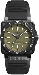 Bell & Ross Instruments Zielony/Guma BR-03-92-DIVER-MILITARY