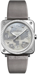 Bell & Ross Br S Quartz Szary/Satyna BR-S-GREY-CAMOUFLAGE-DIAMONDS