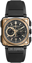 Bell & Ross Experimental Czarny/Guma BR-X1-ROSE-GOLD-CERAMIC