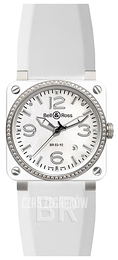 Bell & Ross BR 03-92 Biały/Guma BR0392-WH-C-D-SRB
